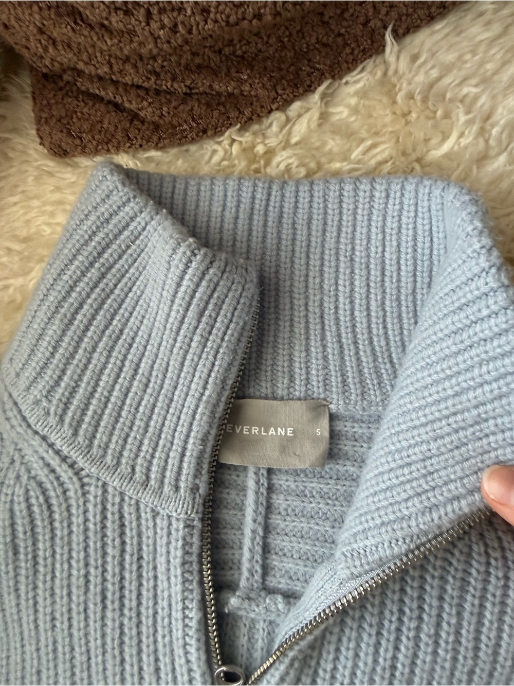 Everlane THE HALF-ZIP SWEATER IN LUXE MERINO - Picture 4 of 6